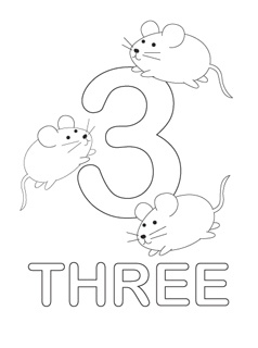 number coloring pages 3