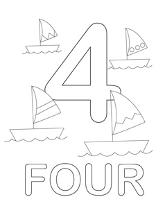 number coloring pages 4