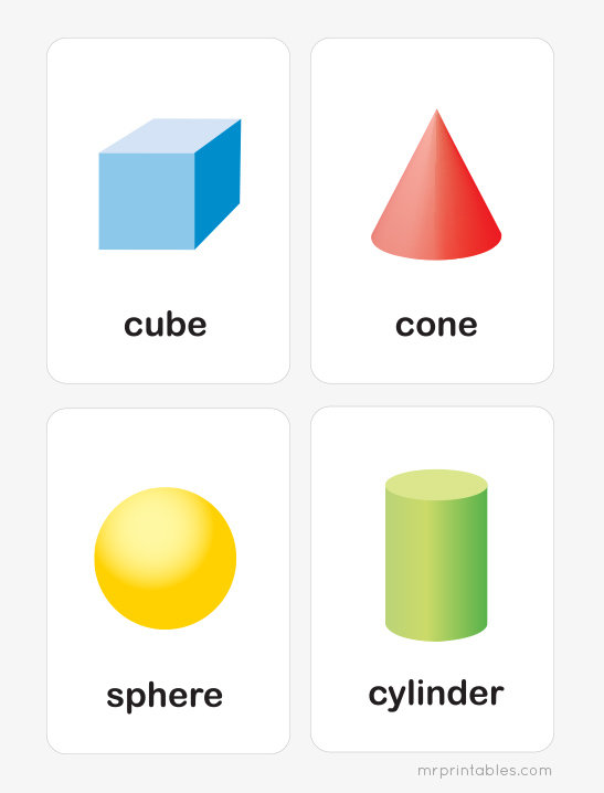 3D Shapes Flash Cards — image 1