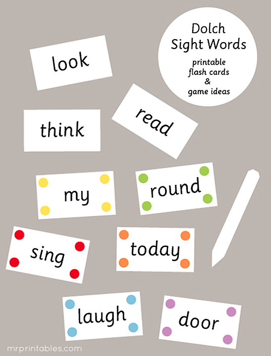Dolch Sight Words Flash Cards