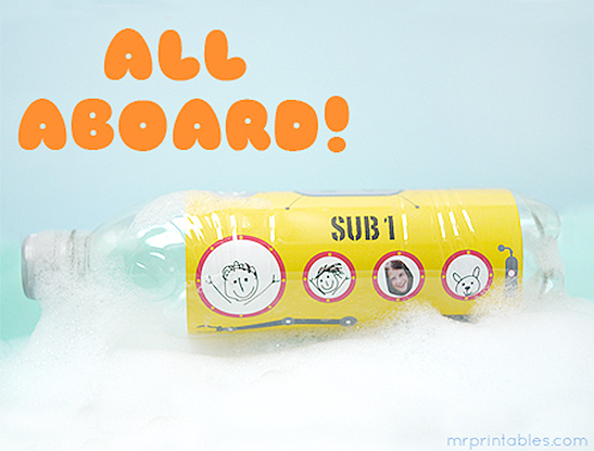 Plastic Bottle Submarine Bath Toy — image 1