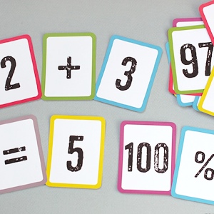Printable Math Flash Cards — Numbers & Symbols