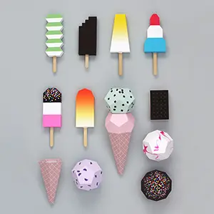 3D Paper Ice Creams