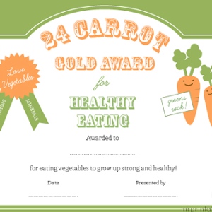 Certificates For Healthy Eating