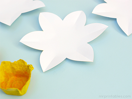 How to make egg carton daffodils