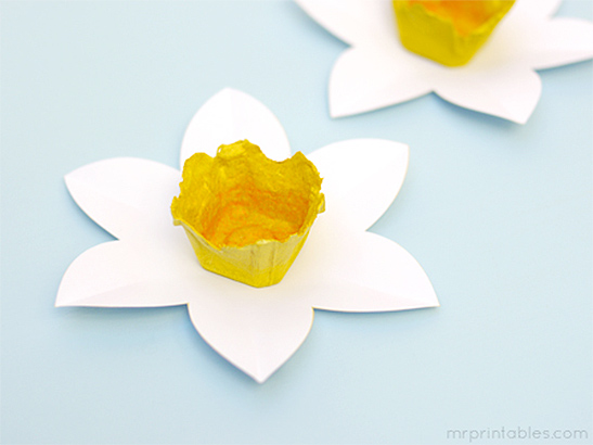 How to make egg carton daffodils