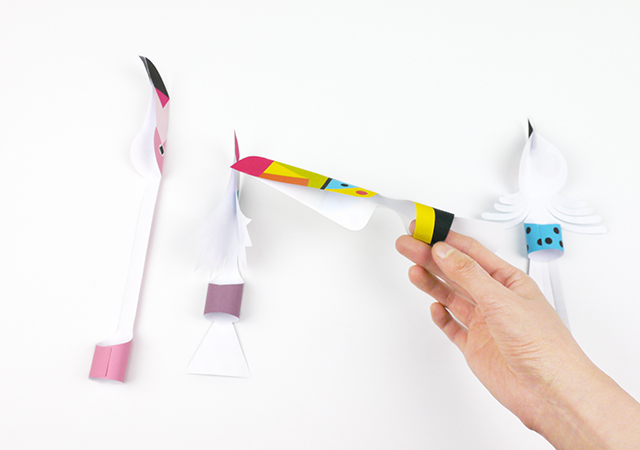 How to make bird finger puppets
