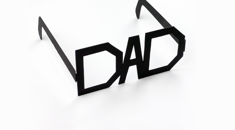 DAD Typography glasses