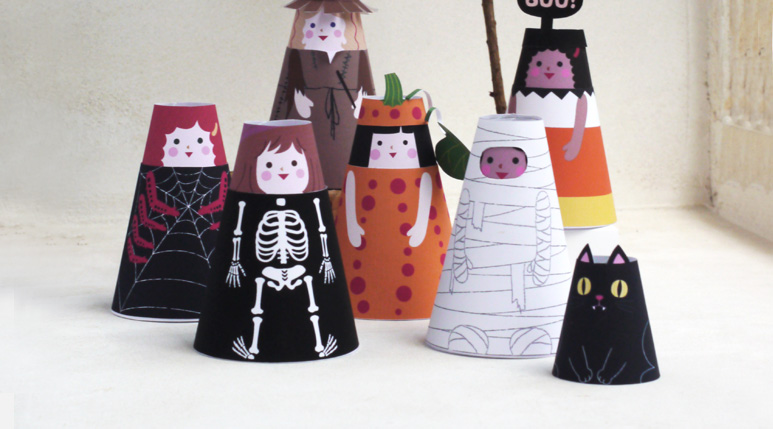 Halloween Paper Dolls